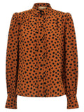 Valentino Garavani Orange Silk Blouse