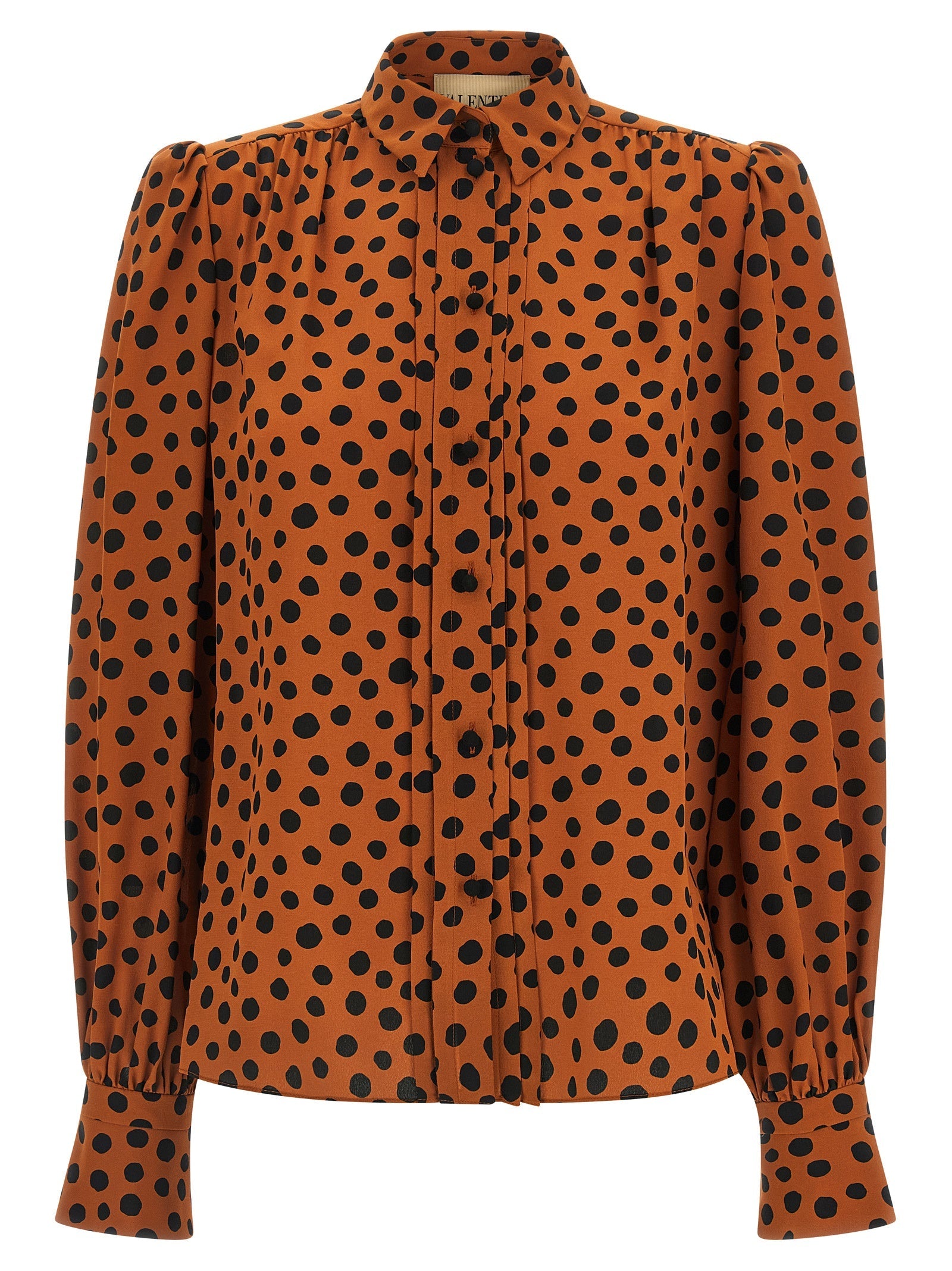 Valentino Garavani Orange Silk Blouse