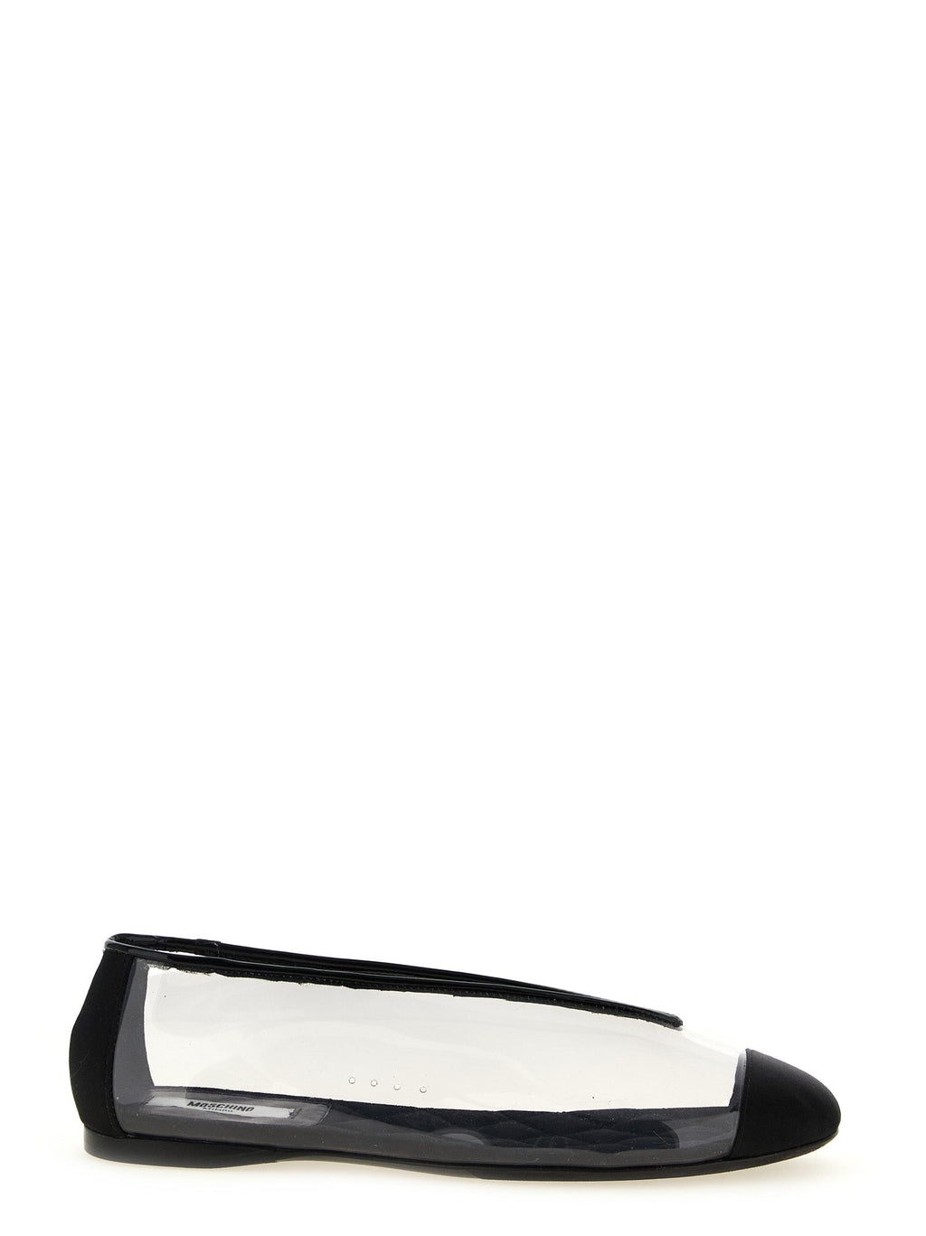 Moschino Black Pvc Ballet Flats