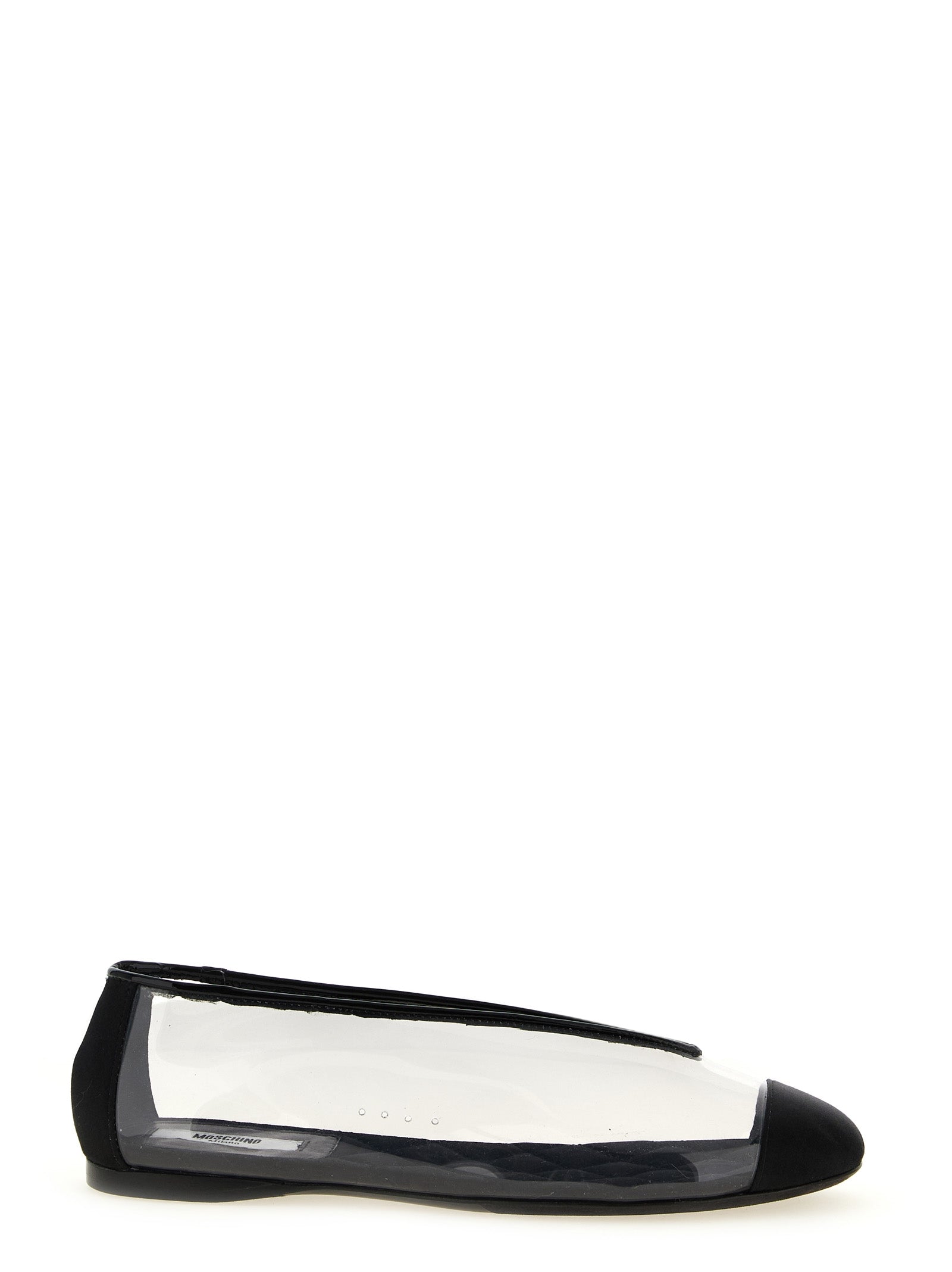 Moschino Black Pvc Ballet Flats
