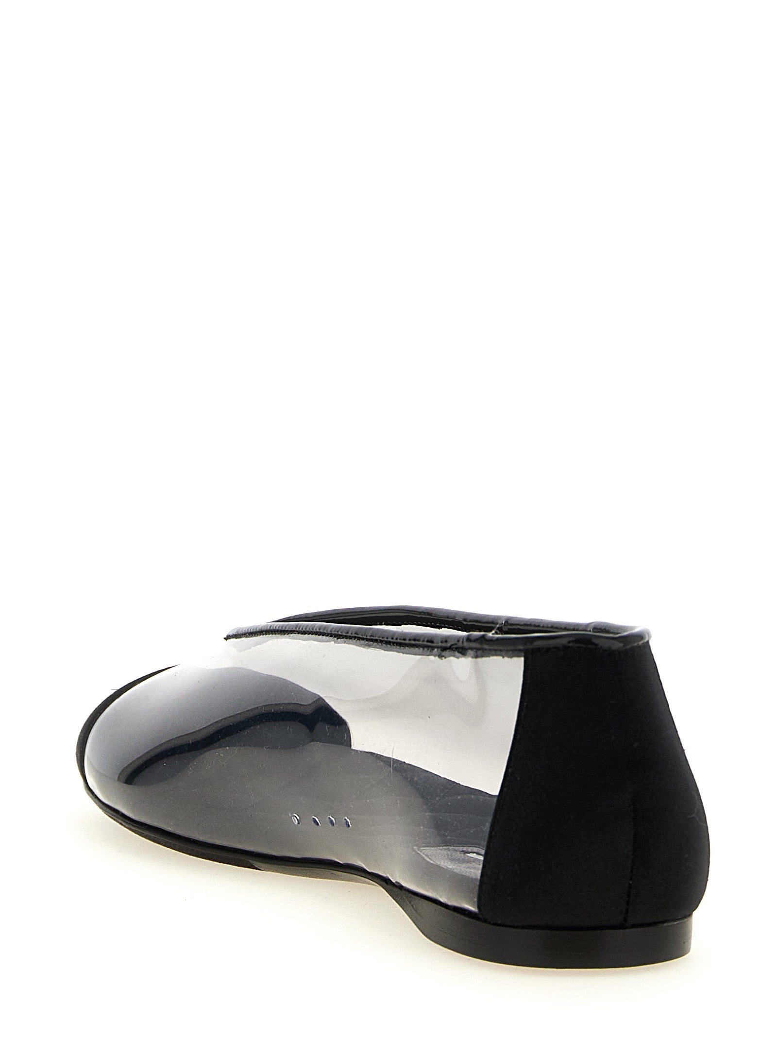 Moschino Black Pvc Ballet Flats