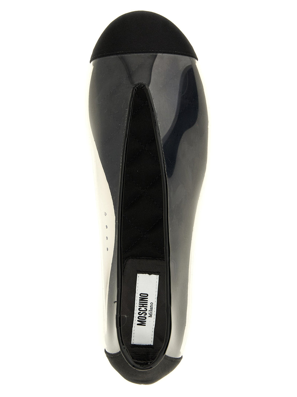 Moschino Black Pvc Ballet Flats