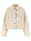 Brunello Cucinelli Beige Cotton Denim Jacket