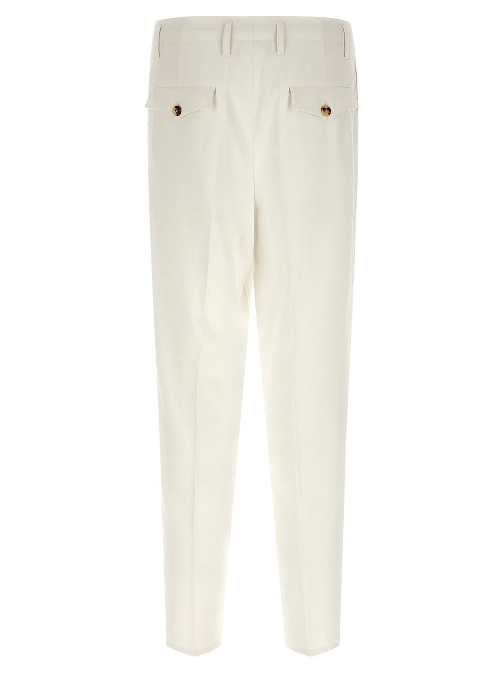 Brunello Cucinelli White Cotton Casual Pants
