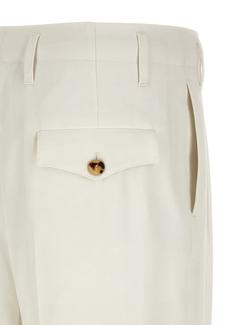 Brunello Cucinelli White Cotton Casual Pants