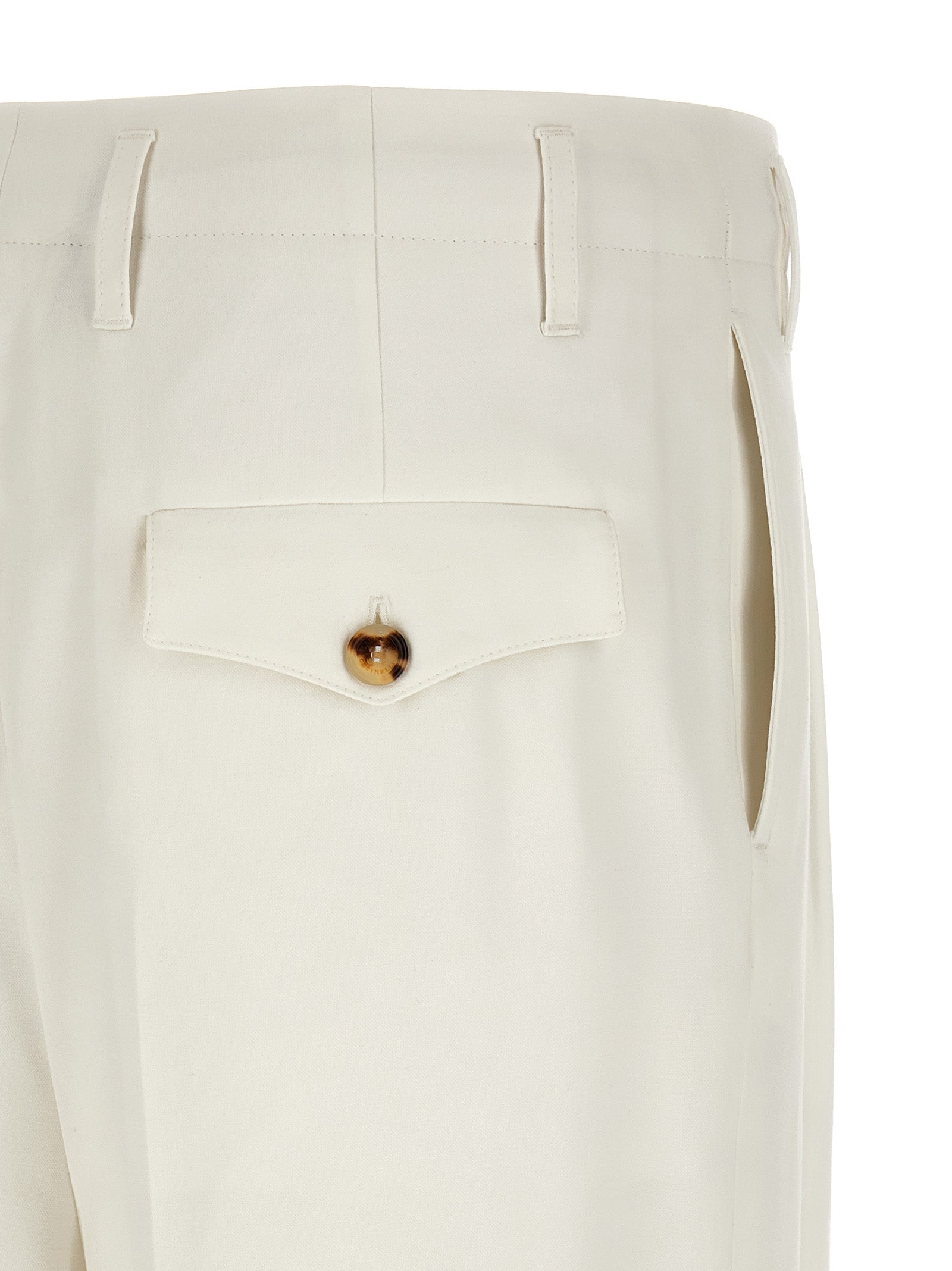 Brunello Cucinelli White Cotton Casual Pants