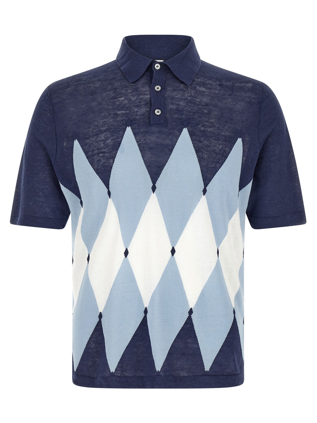 Ballantyne Blue Linen Polo Shirt