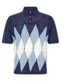 Ballantyne Blue Linen Polo Shirt