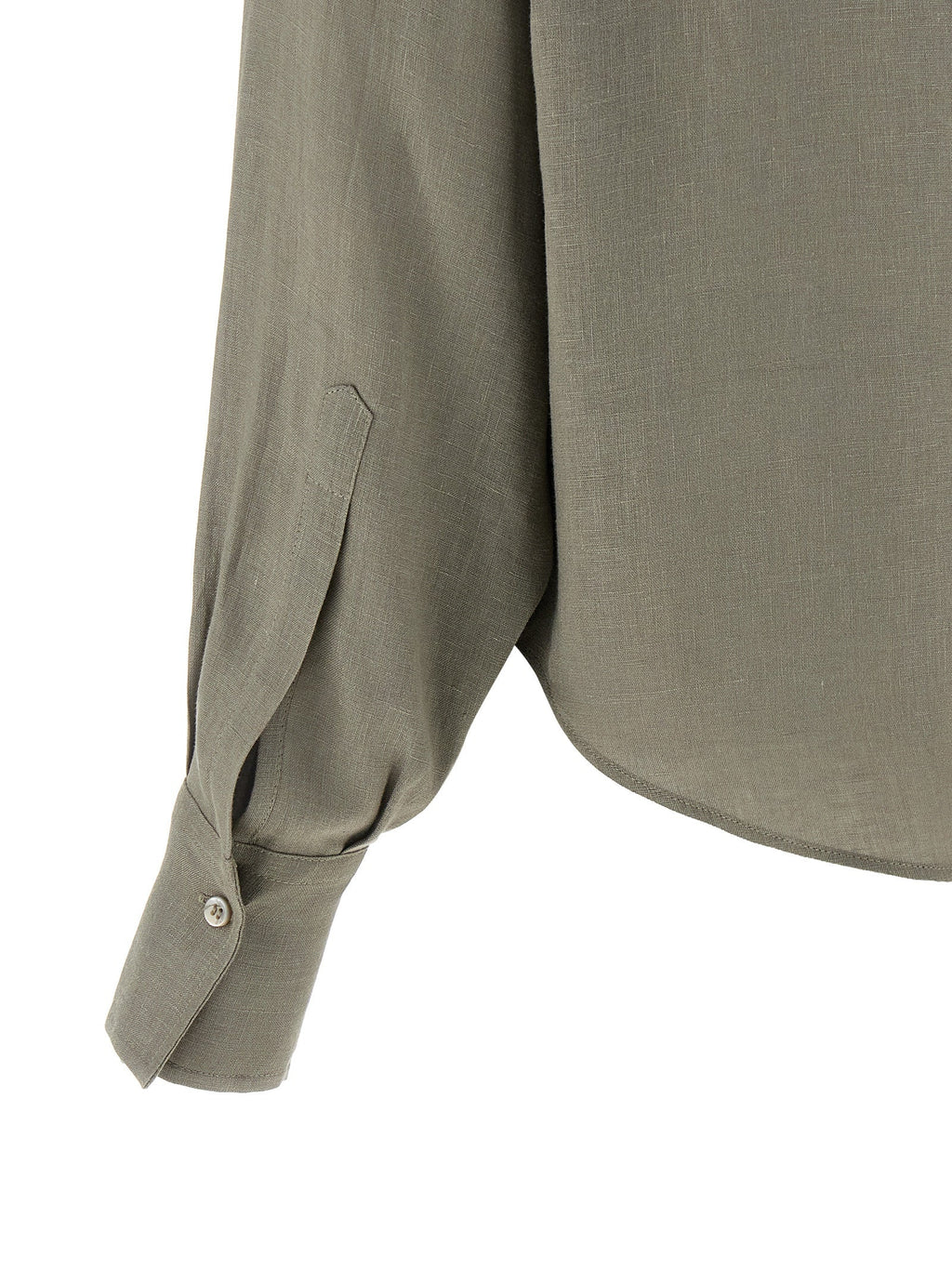 Brunello Cucinelli Bicolor Linen Blouse