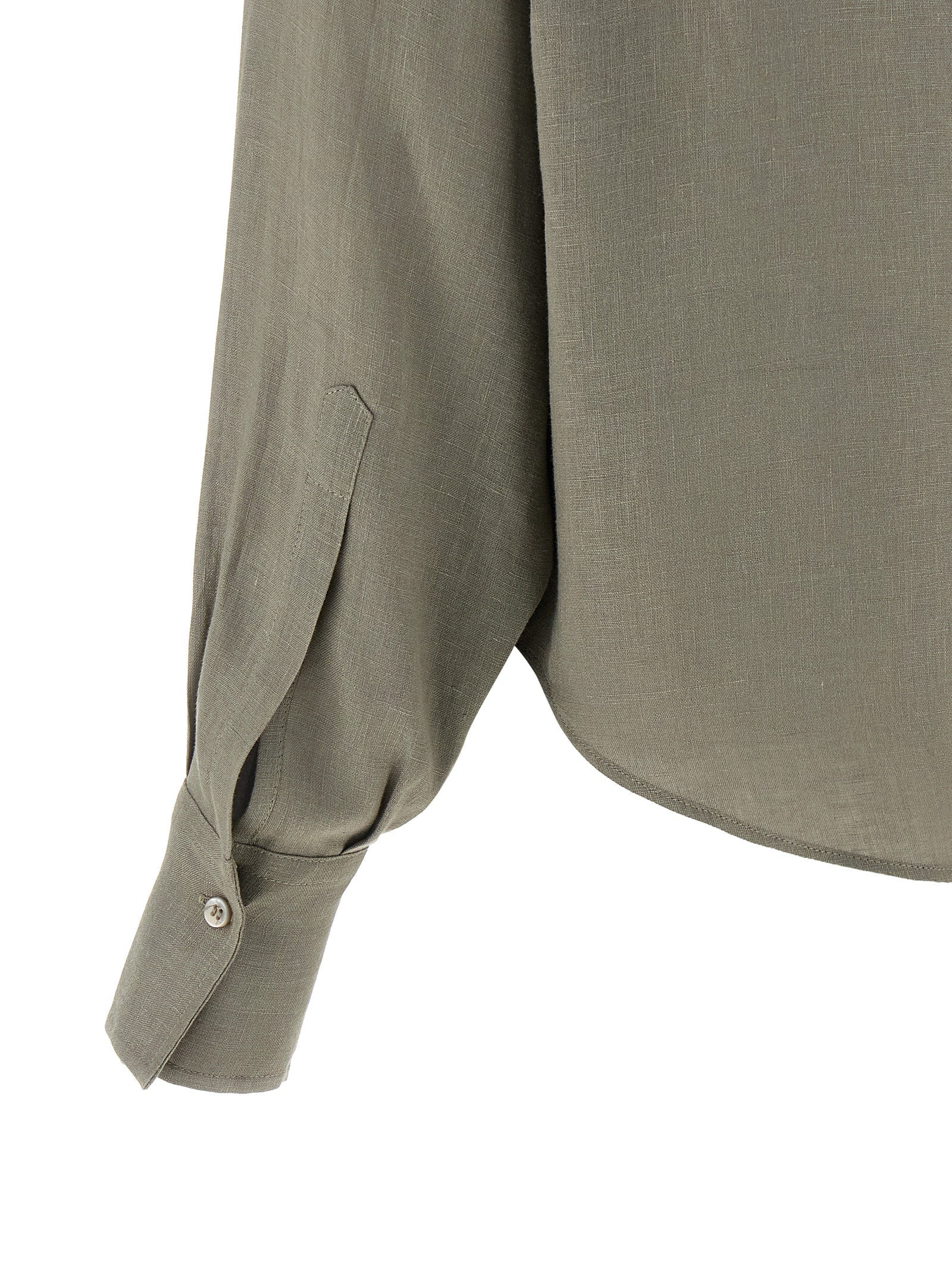 Brunello Cucinelli Bicolor Linen Blouse