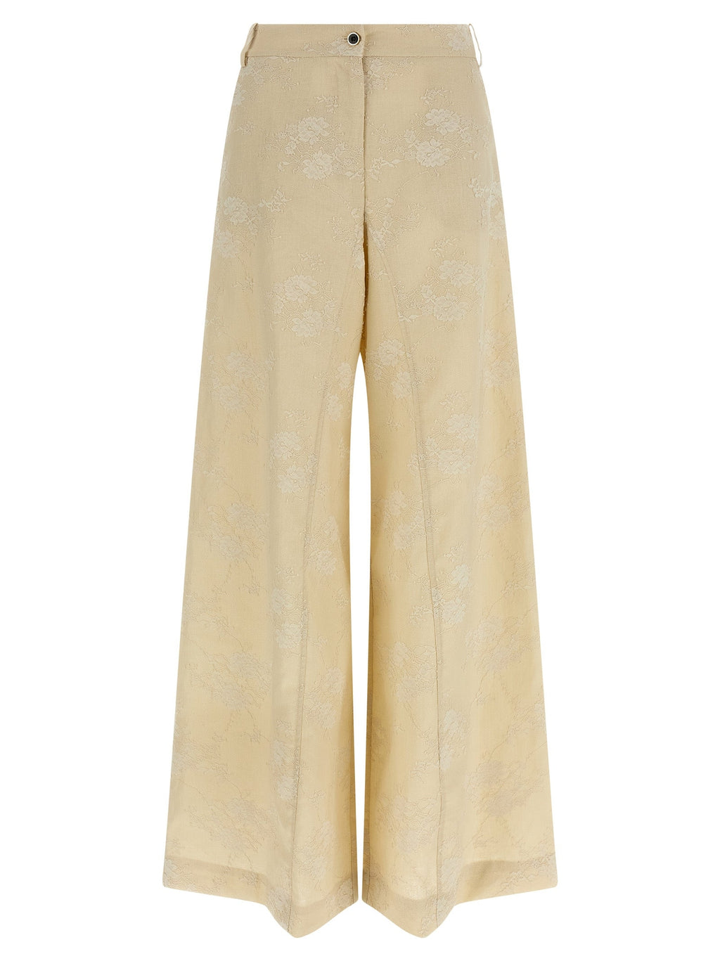PINKO Beige Linen Flared Pants