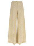 PINKO Beige Linen Flared Pants