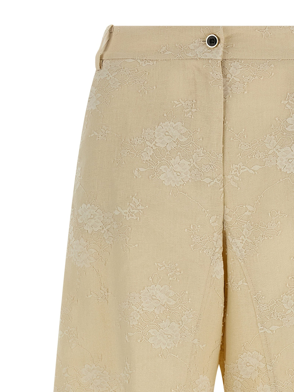 PINKO Beige Linen Flared Pants