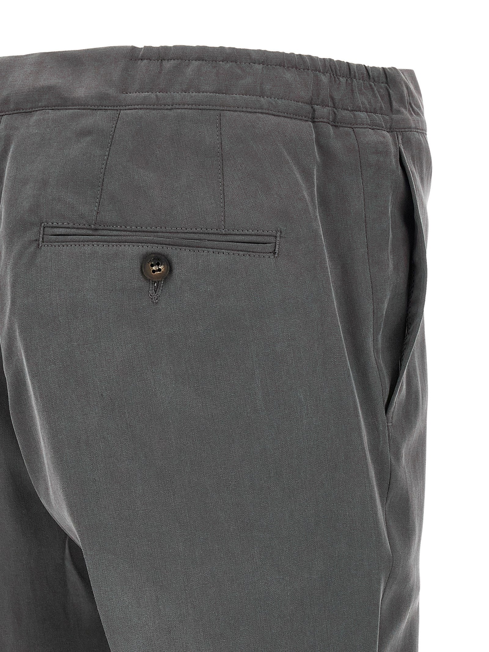 Pal Zileri Gray Lyocell Casual Pants