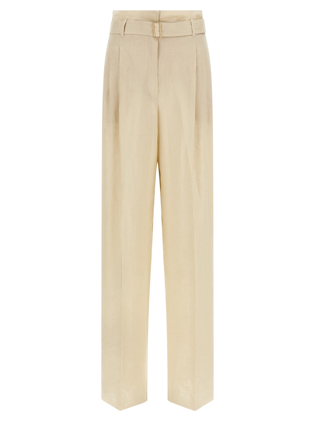 Max Mara Beige Linen Casual Pants