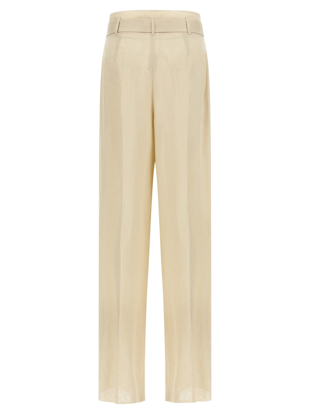 Max Mara Beige Linen Casual Pants