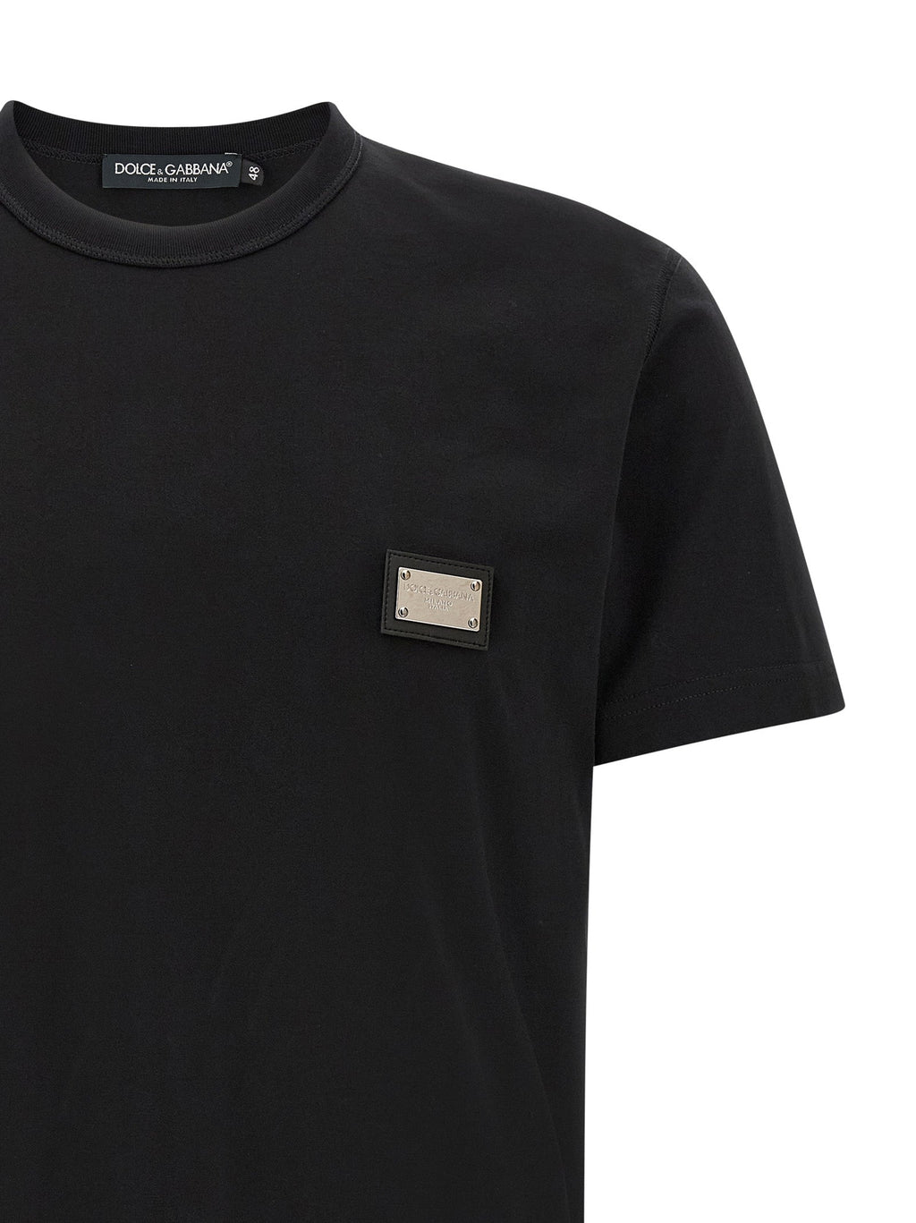 Dolce & Gabbana Black Cotton T-Shirt