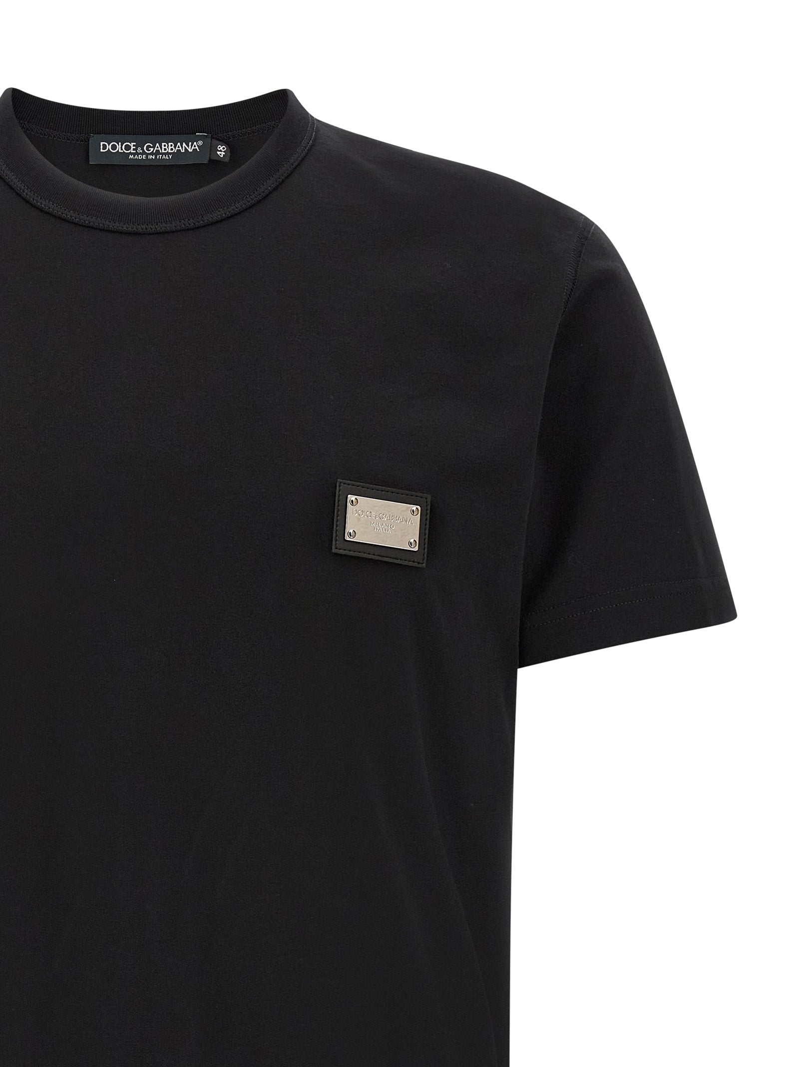 Dolce & Gabbana Black Cotton T-Shirt