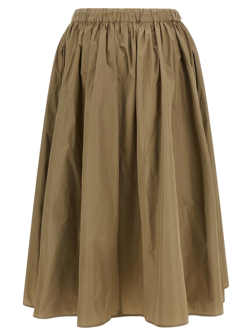 Max Mara Bicolor Polyester Midi Skirt