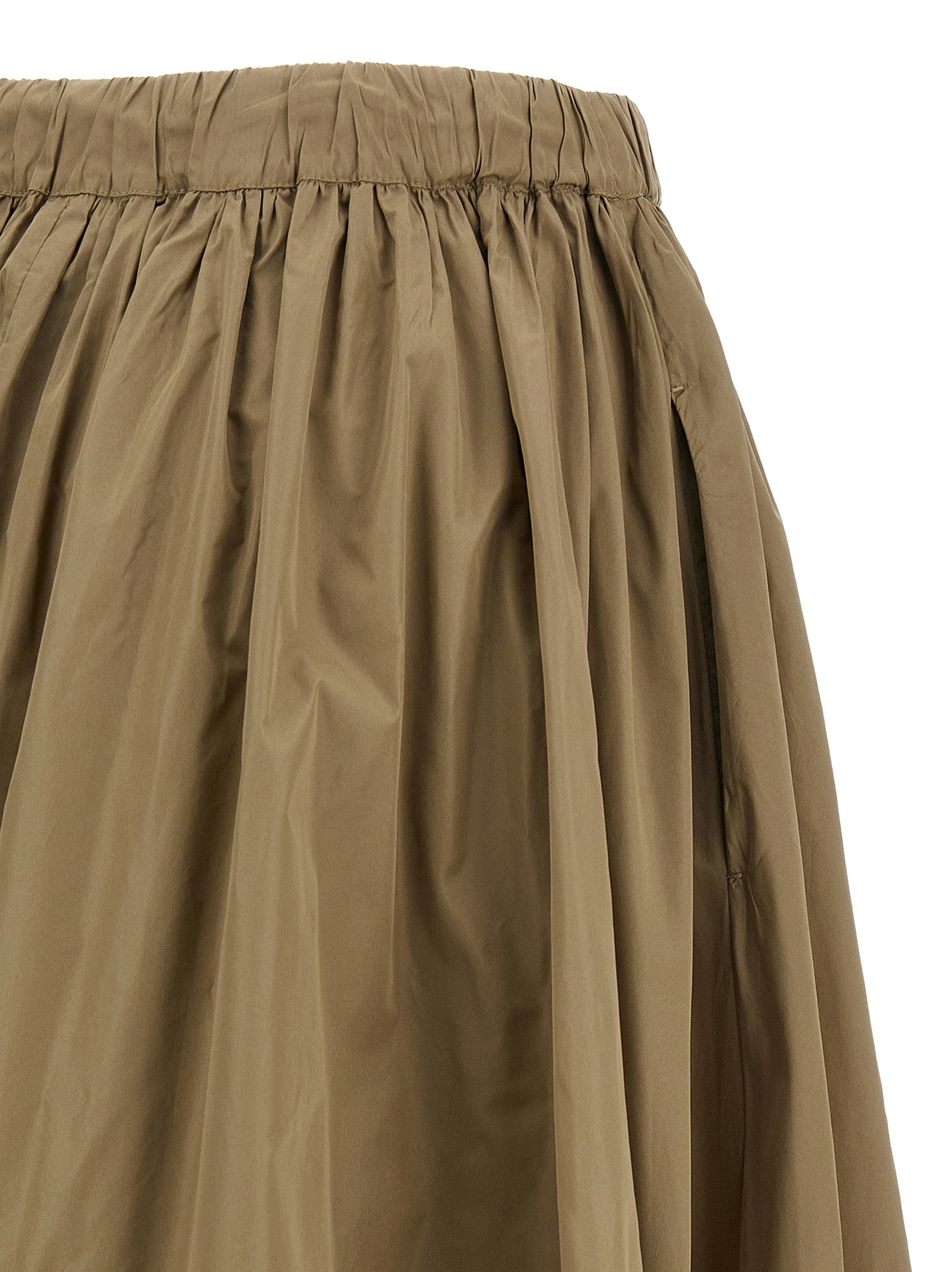 Max Mara Bicolor Polyester Midi Skirt