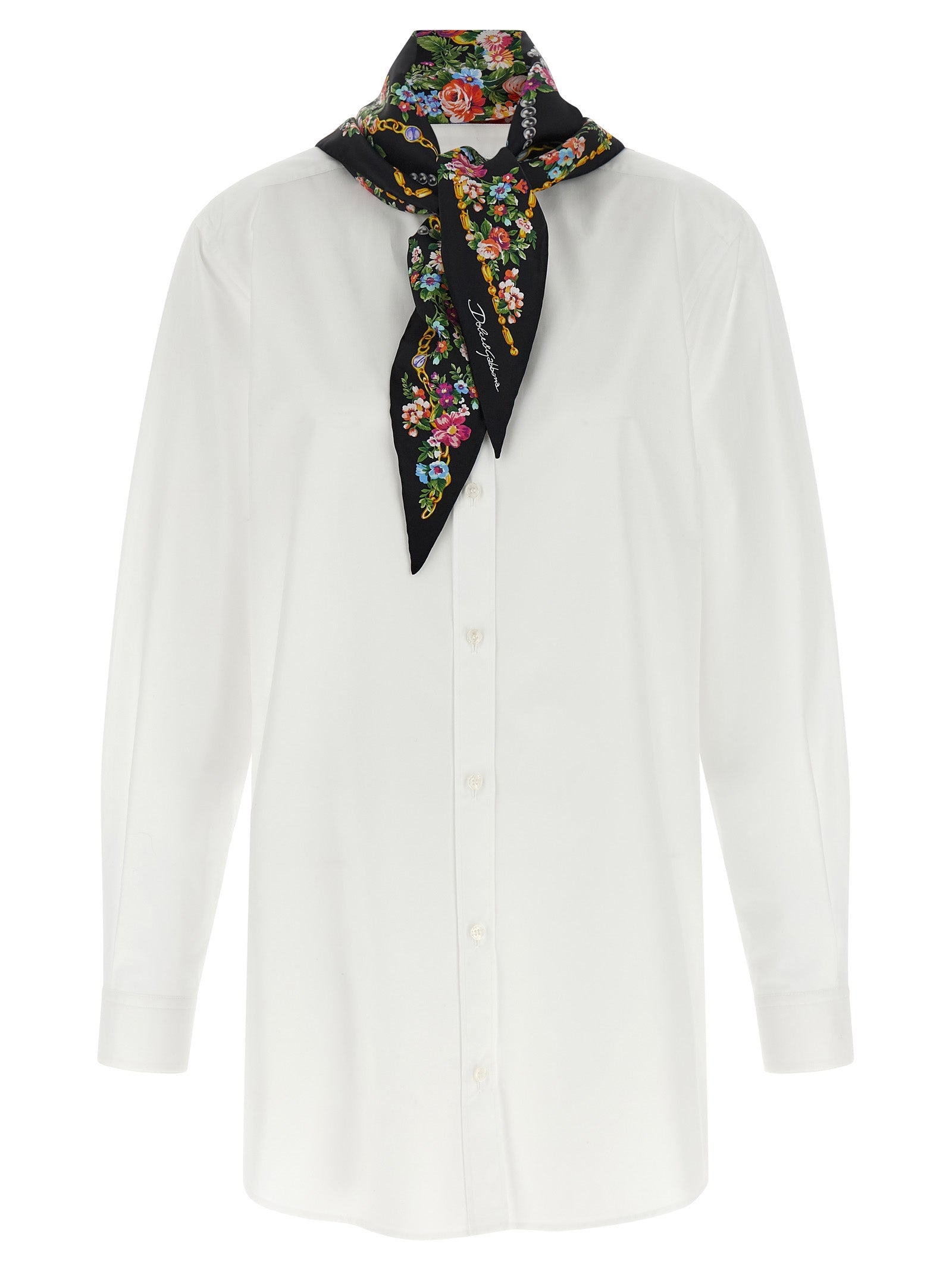 Dolce & Gabbana White Cotton Blouse