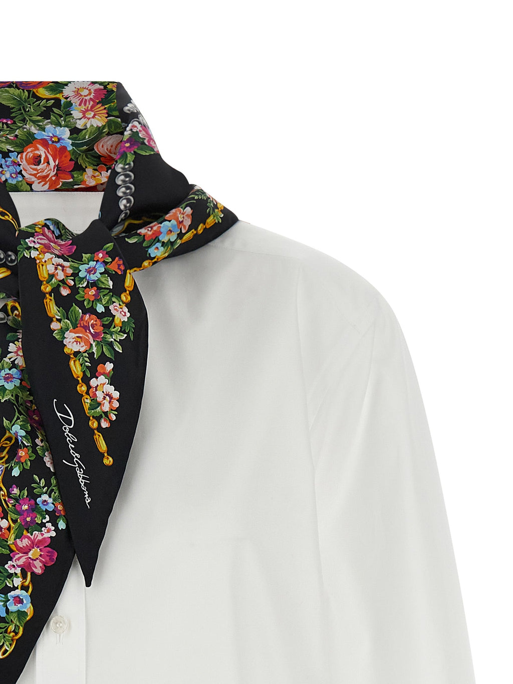 Dolce & Gabbana White Cotton Blouse