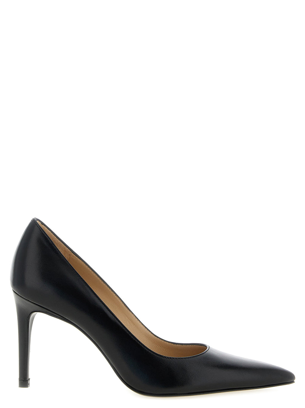 Stuart Weitzman Black Calfskin High Heel Pumps