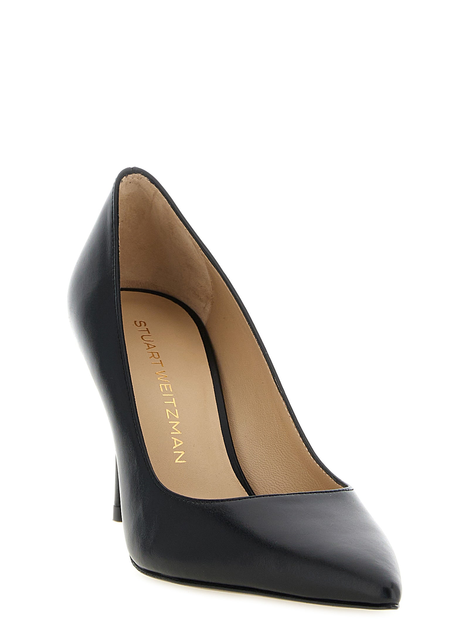 Stuart Weitzman Black Calfskin High Heel Pumps