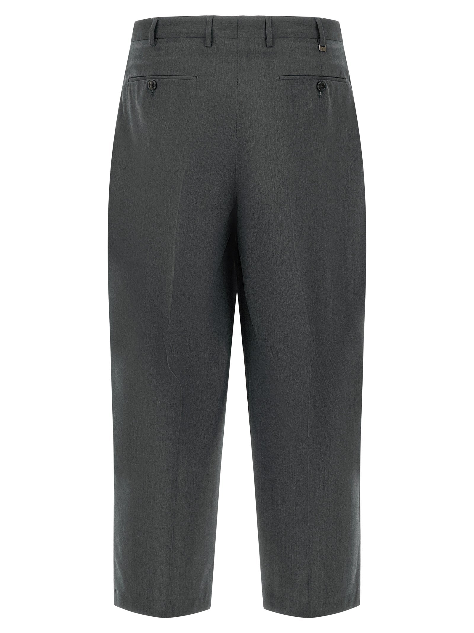 PT Torino Gray Virgin Wool Dress Pants