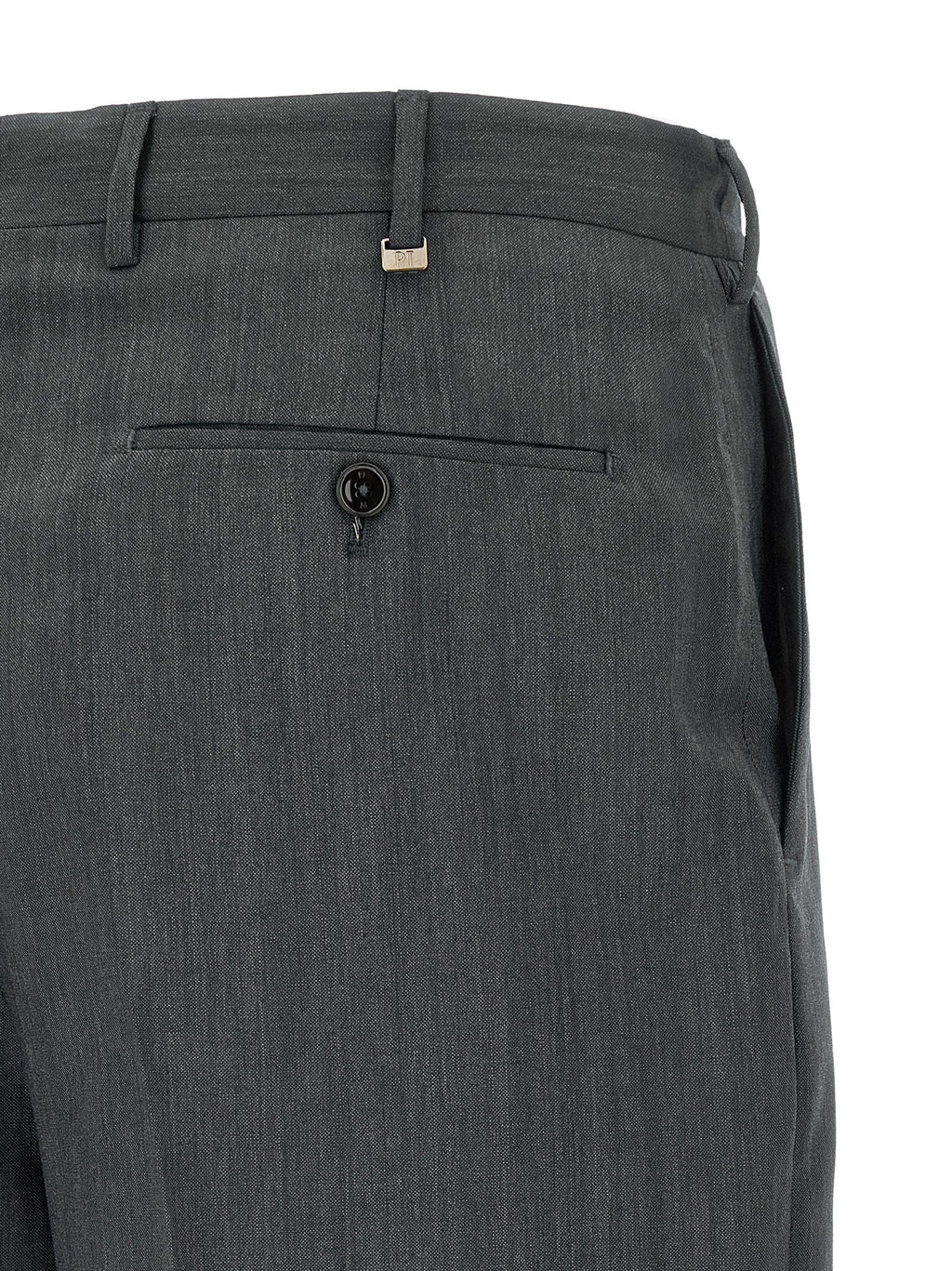 PT Torino Gray Virgin Wool Dress Pants