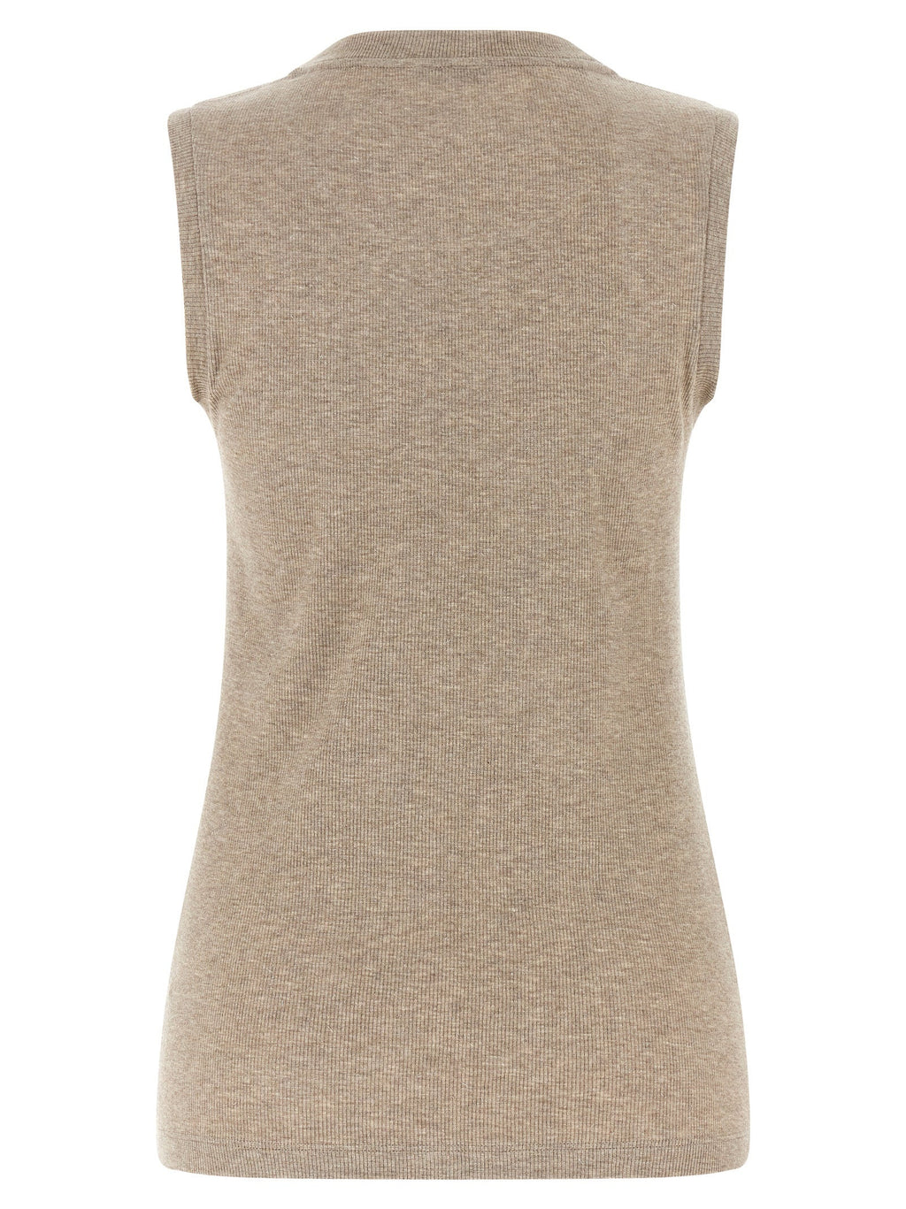 Peserico Beige Viscose Sleeveles T-Shirt
