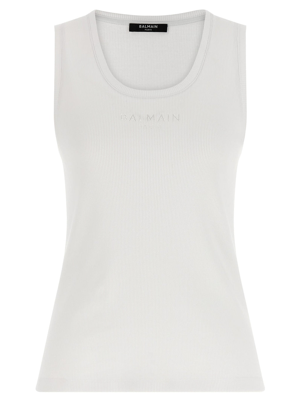 Balmain White Cotton Tank Tops