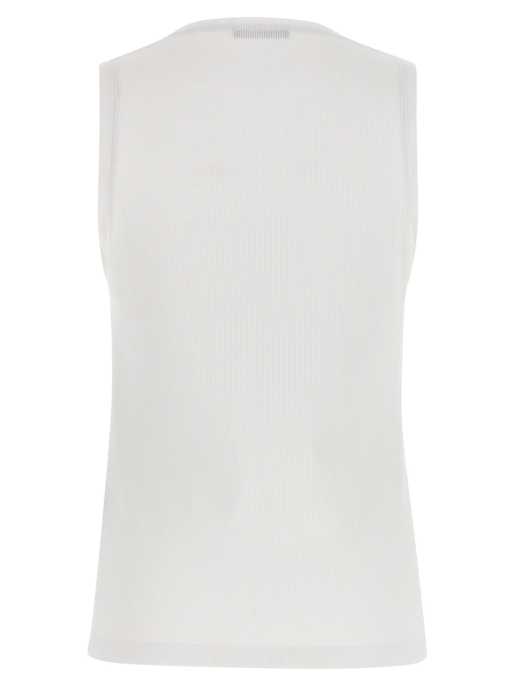 Balmain White Cotton Tank Tops Balmain