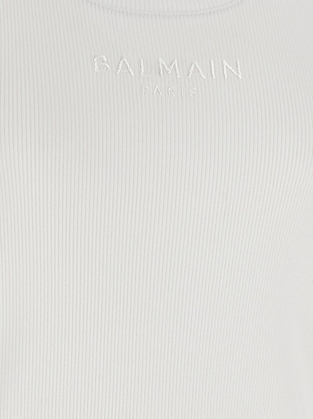 Balmain White Cotton Tank Tops Balmain