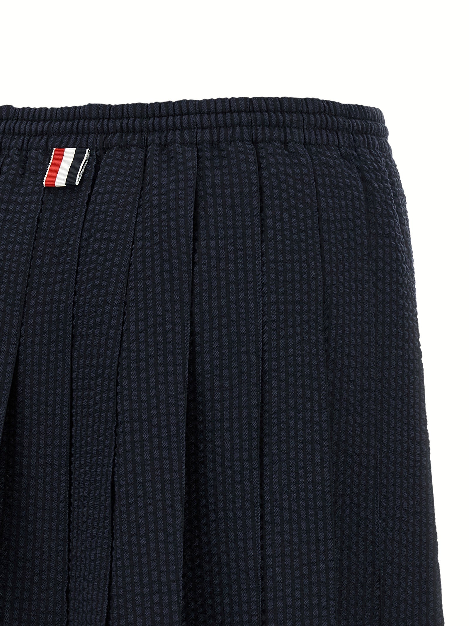 Thom Browne Blue Wool Long Skirt