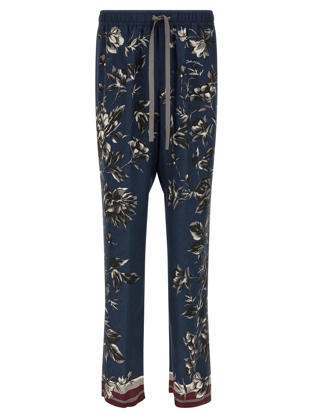 Dolce & Gabbana Blue Silk Casual Pants