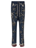 Dolce & Gabbana Blue Silk Casual Pants