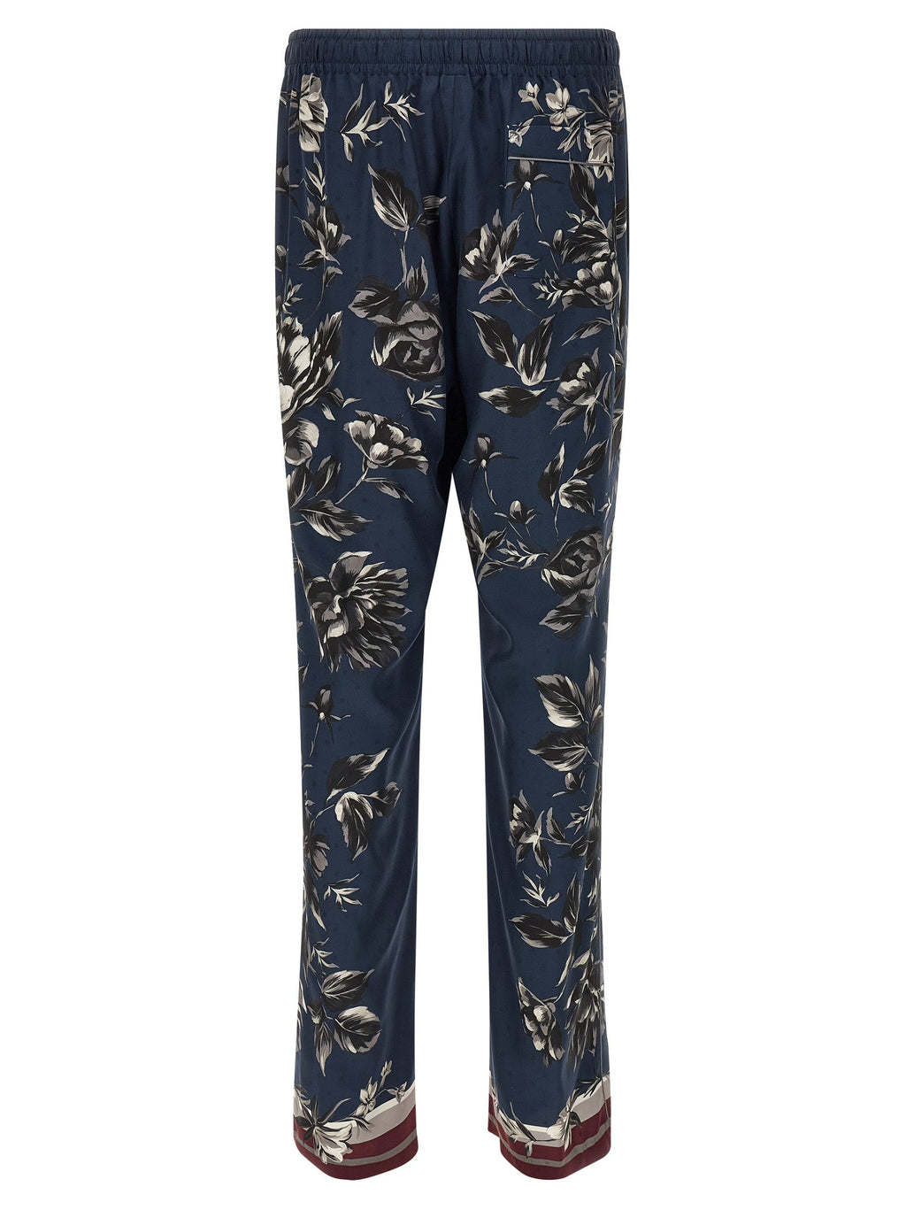 Dolce & Gabbana Blue Silk Casual Pants
