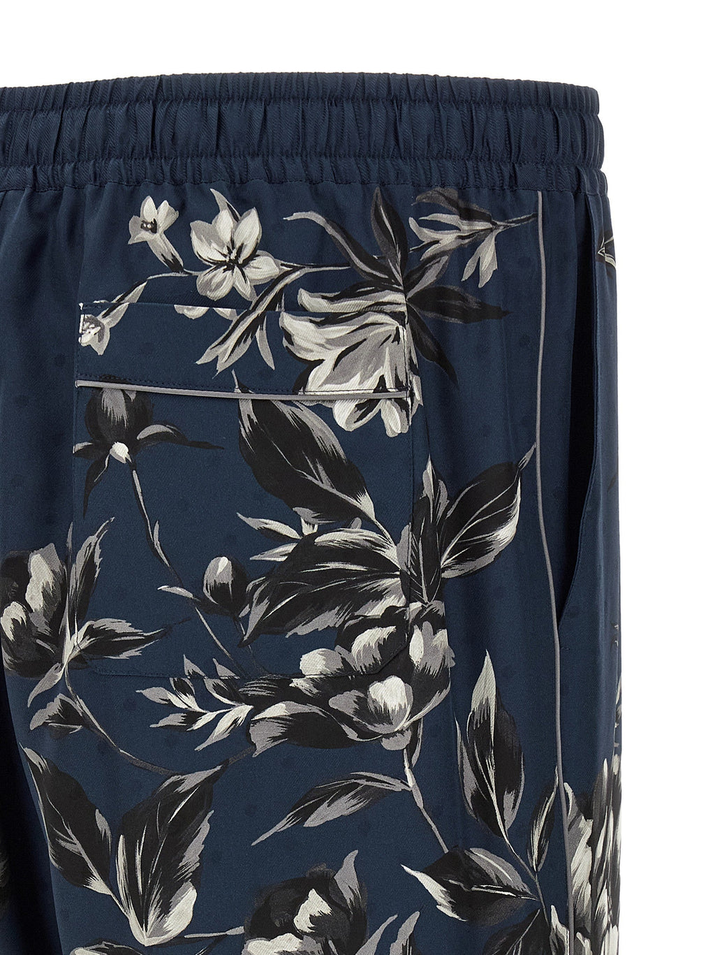 Dolce & Gabbana Blue Silk Casual Pants