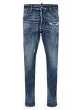 Dsquared² Blue Cotton Slim Fit Jeans