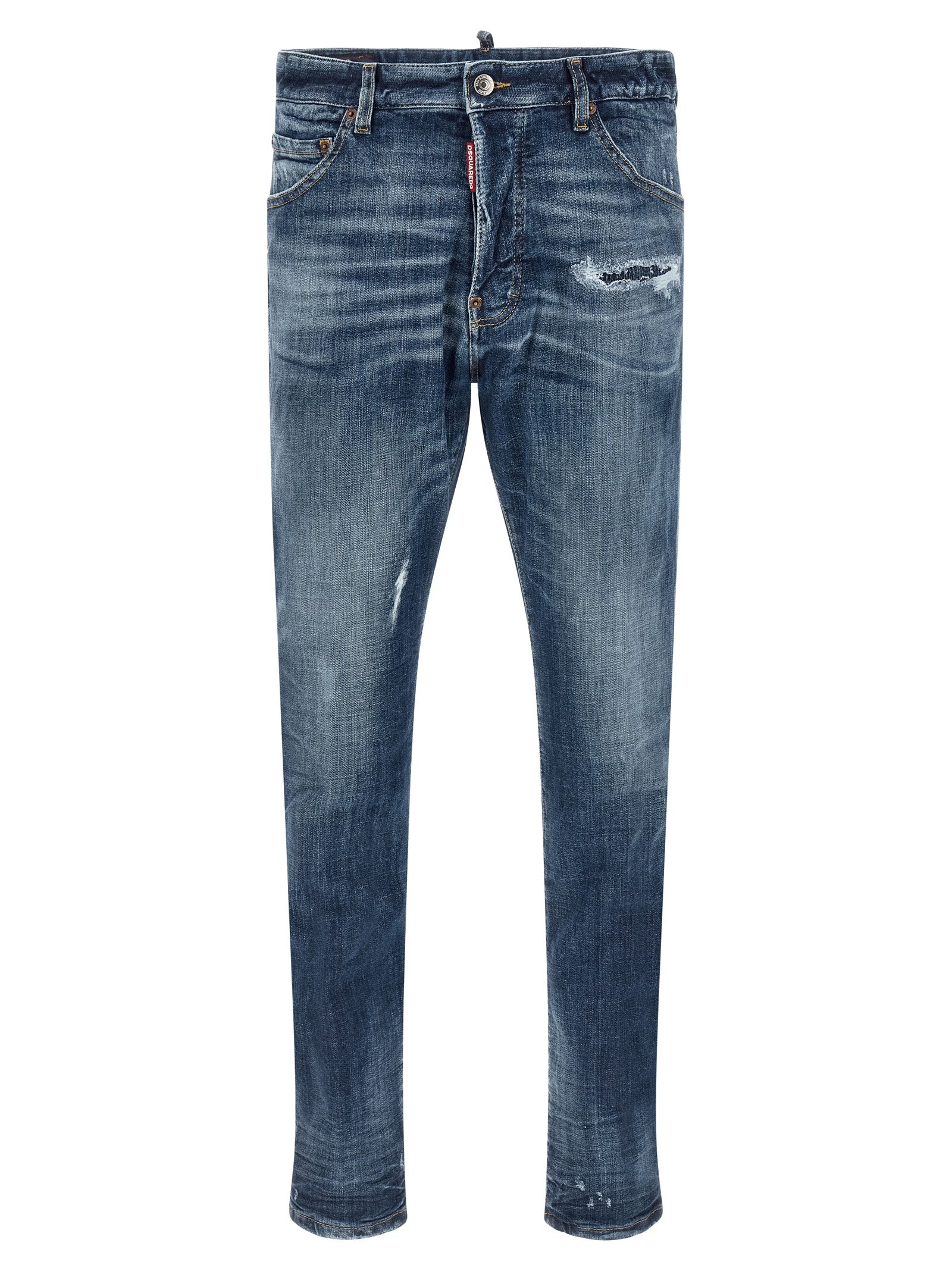 Dsquared² Blue Cotton Slim Fit Jeans