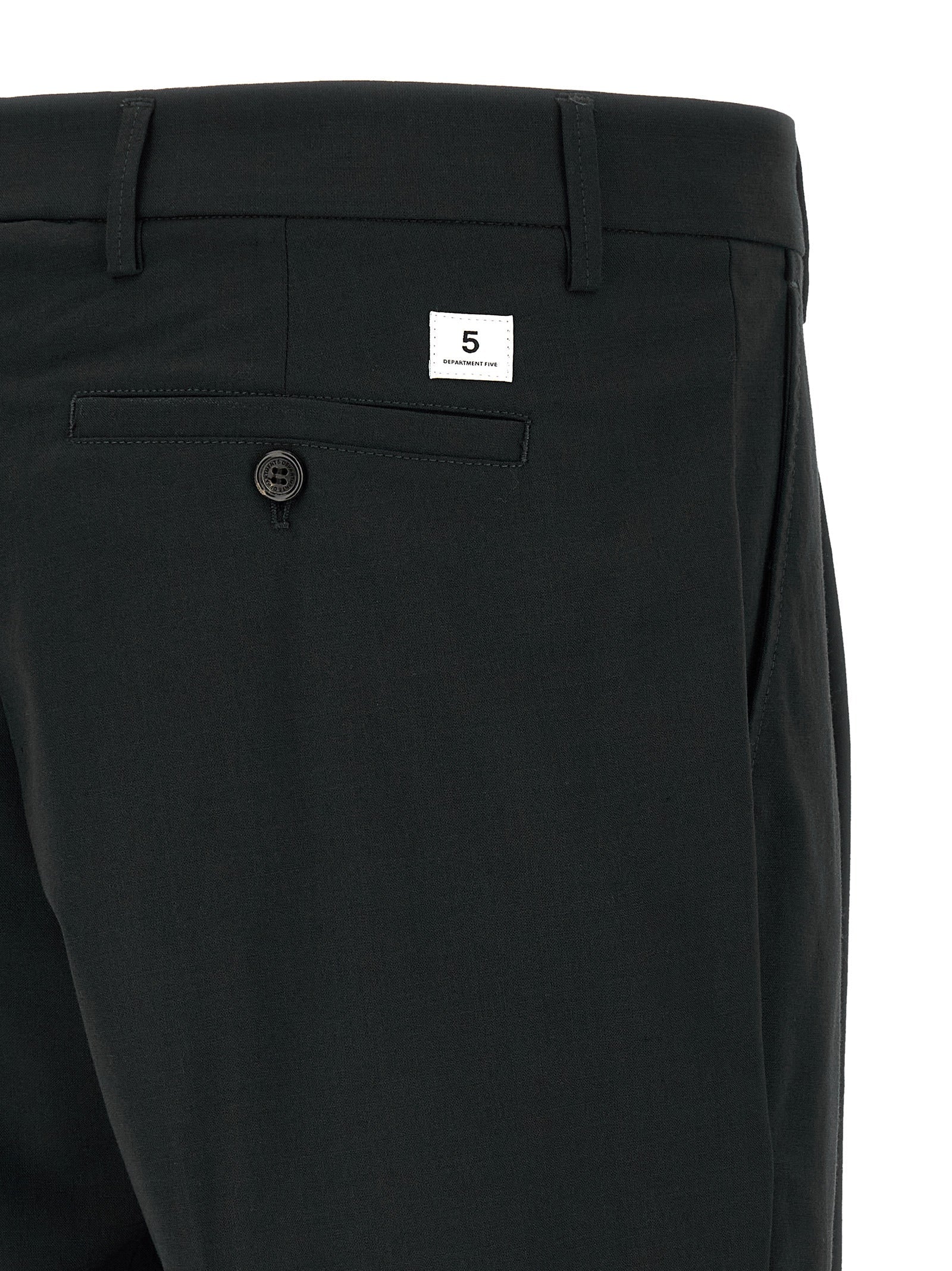 Department 5 Black Polyester Casual Pants