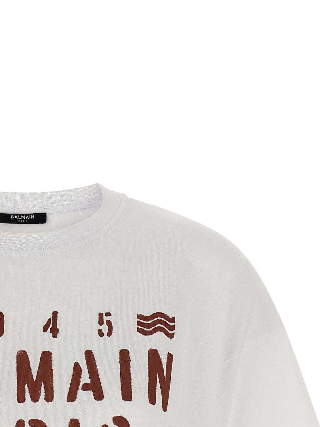 Balmain White Cotton T-Shirt