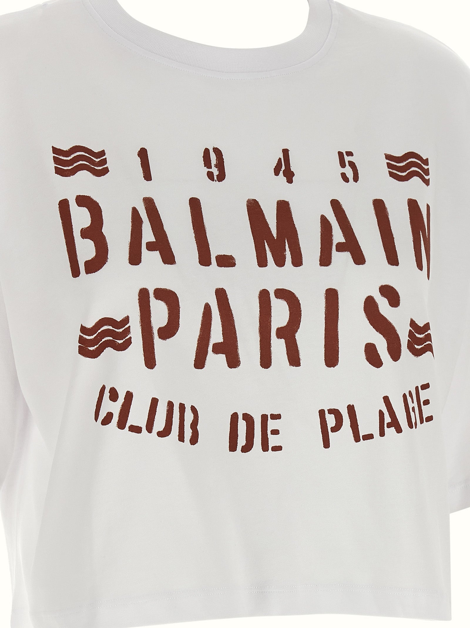 Balmain White Cotton T-Shirt