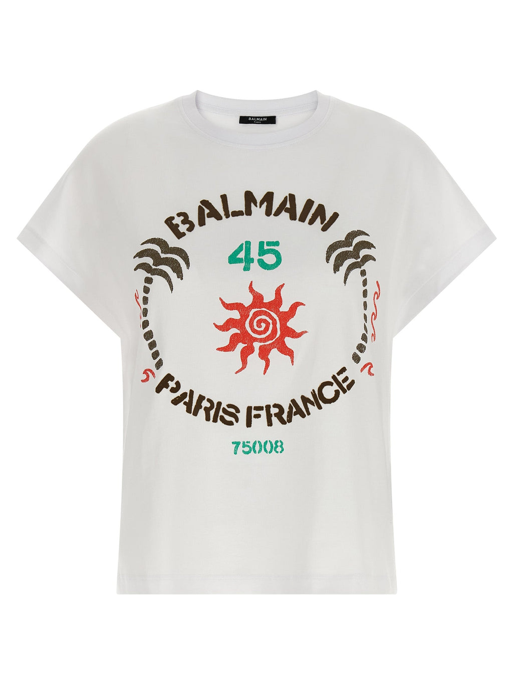 Balmain White Cotton T-Shirt