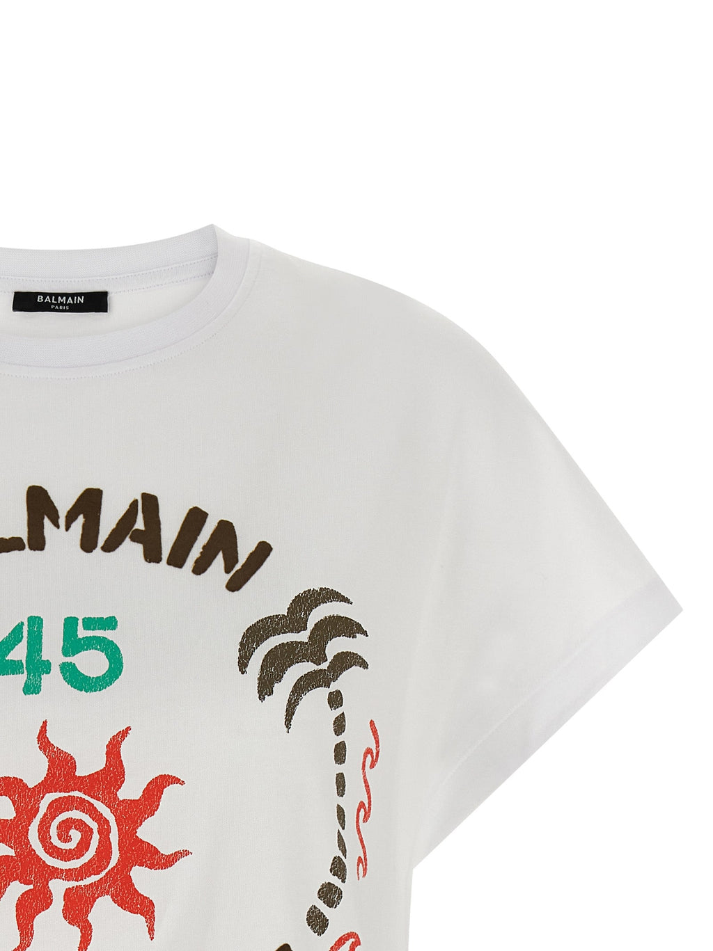 Balmain White Cotton T-Shirt