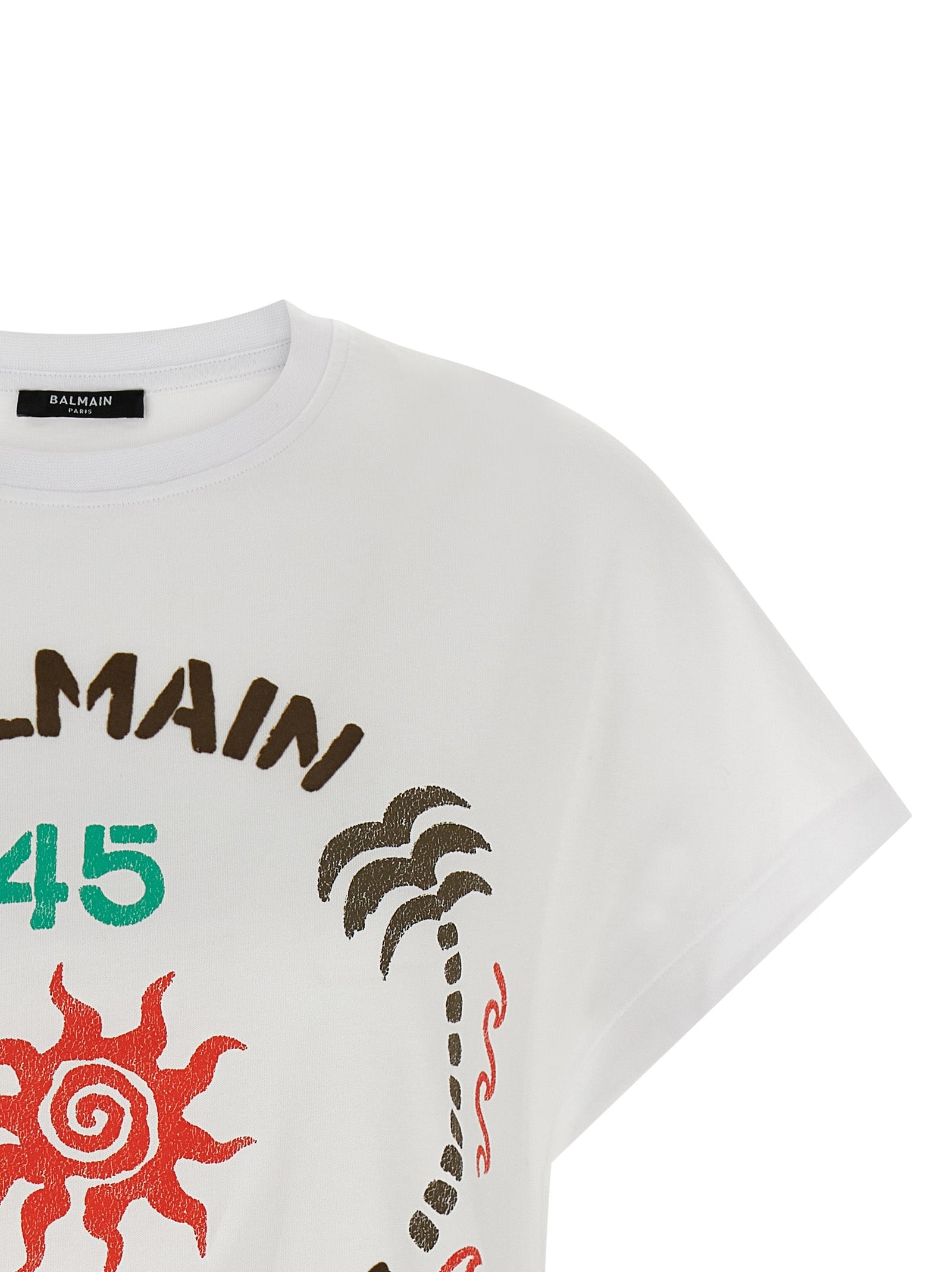Balmain White Cotton T-Shirt