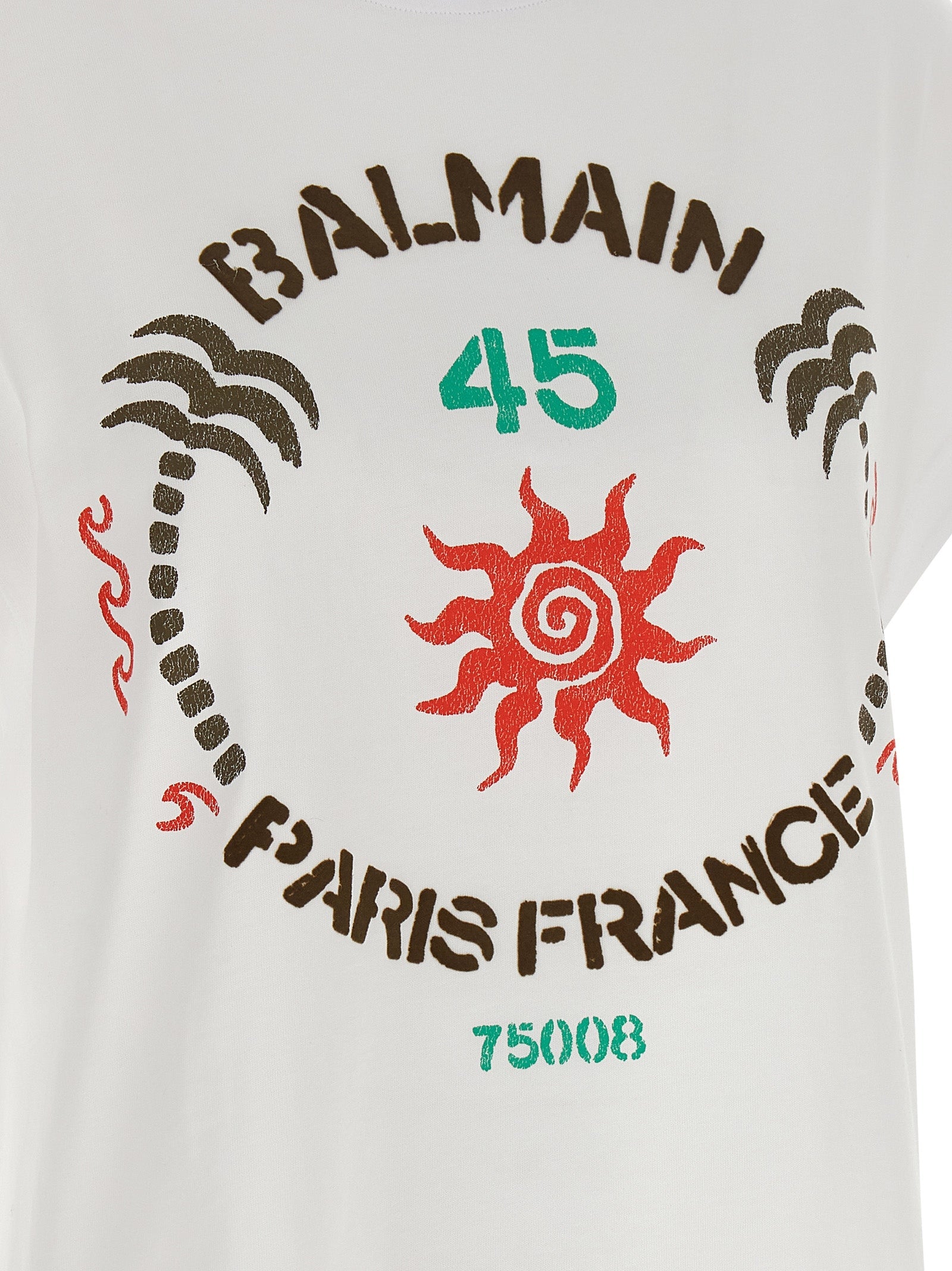 Balmain White Cotton T-Shirt