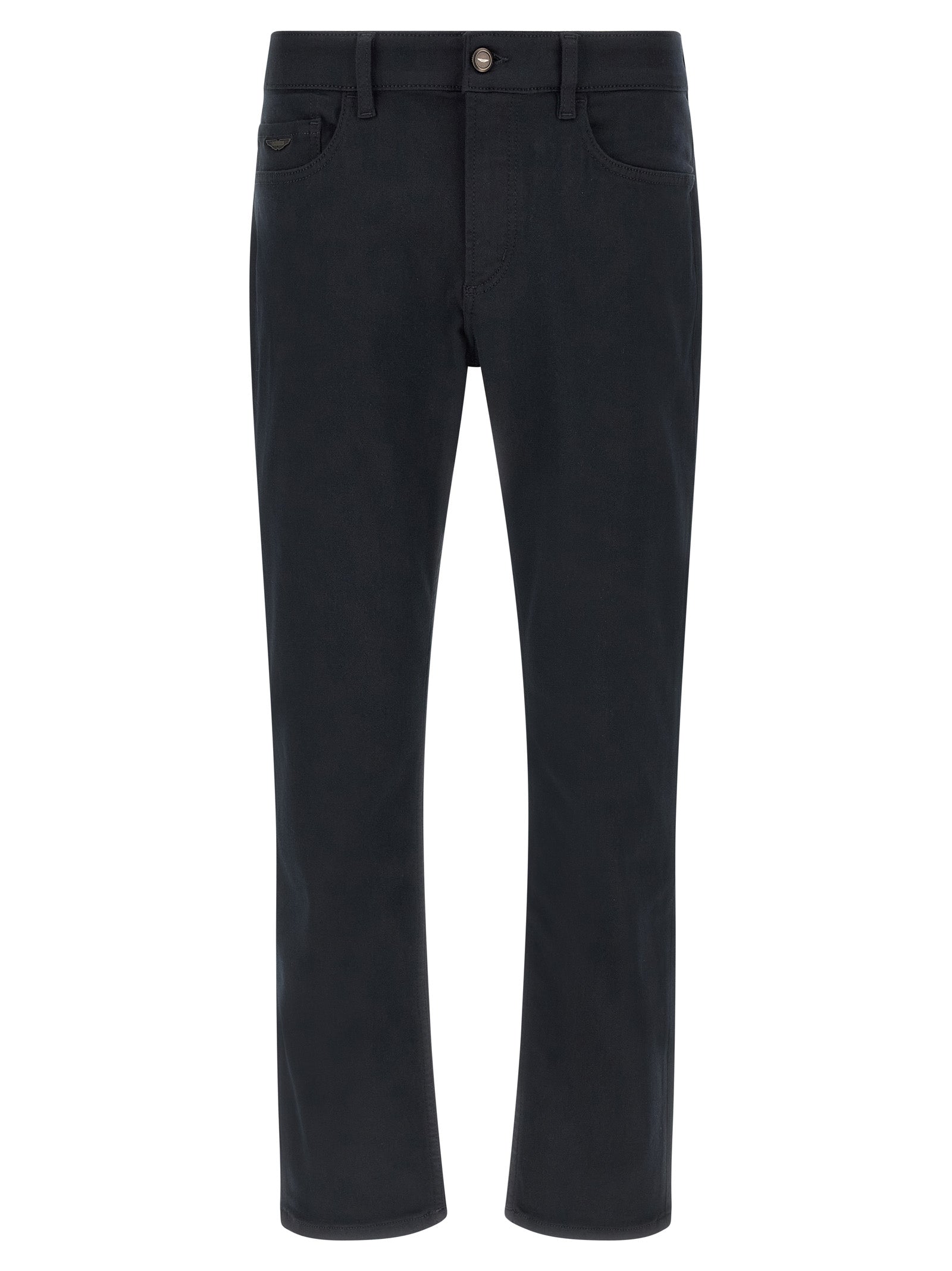 Hugo Boss Blue Polyester Straight-Leg Jeans