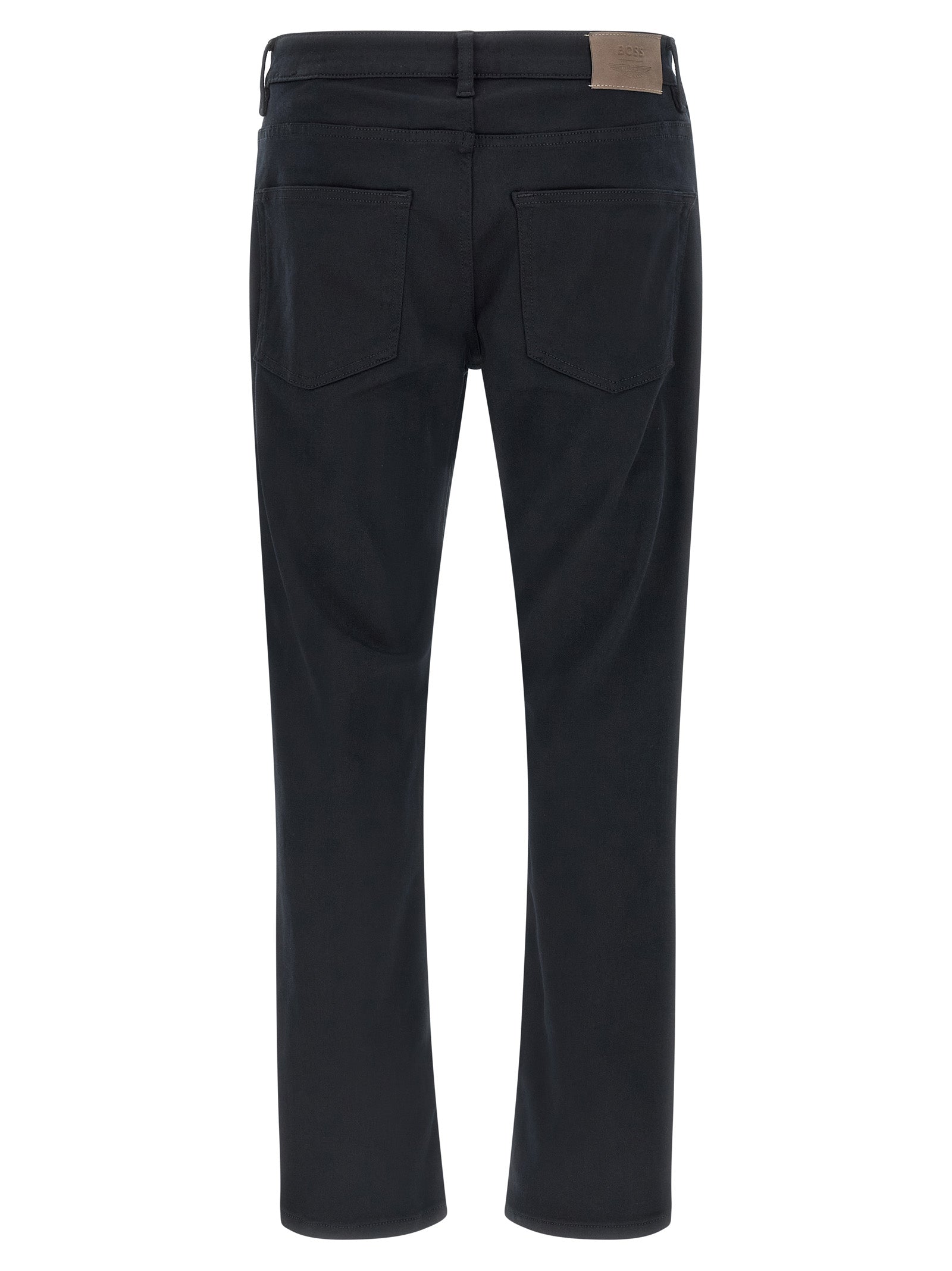 Hugo Boss Blue Polyester Straight-Leg Jeans